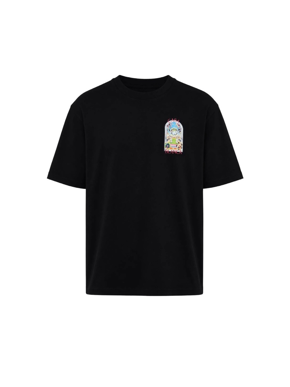 Casablanca landscape Black Short Sleeve Graphic Tee - Black